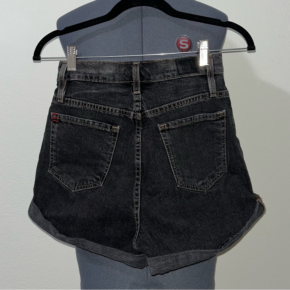 BDG Mom High-Waist Black Denim Shorts